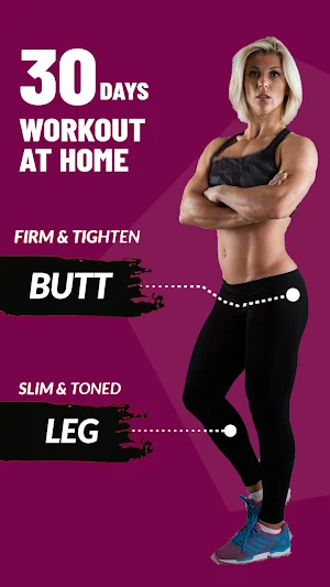 Legs, Hips Women HomeWorkouts Screenshot 0