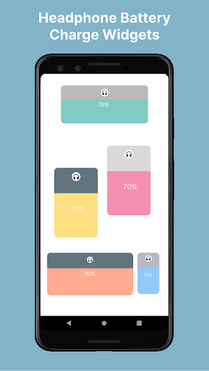 Headphone battery level widget Screenshot 2