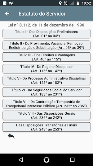 Lei 8112 Estatuto do Servidor Screenshot 1