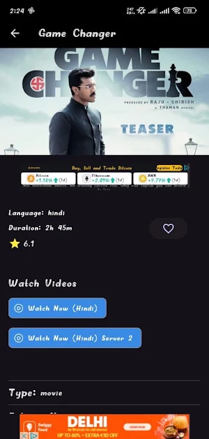 Cinemate - Movies & Web Series Screenshot 2