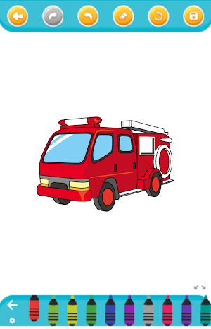 firefighter truck coloring Screenshot 3