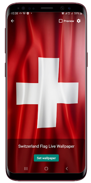 Swiss Flag Live Wallpaper Screenshot 1