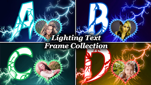 Lighting Text Frames Photo Editor Screenshot 1