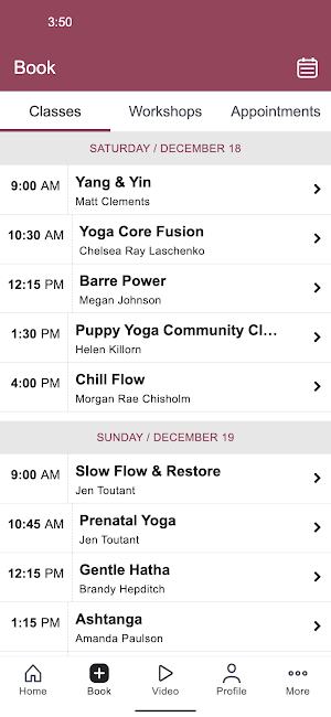 Exhale Yoga & Barre Screenshot 1