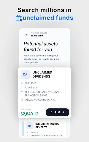 ClaimUp: Find Unclaimed Money Screenshot 0