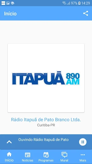 Rádio Itapuã 890 AM Screenshot 1