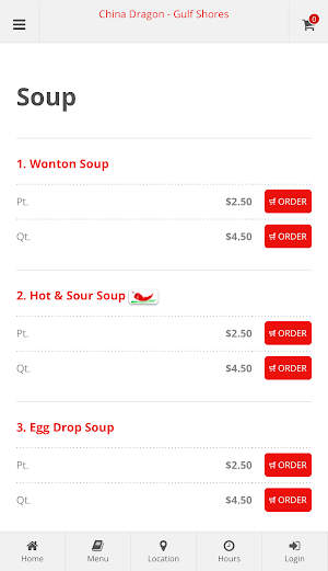 China Dragon Gulf Shores Online Ordering Screenshot 2