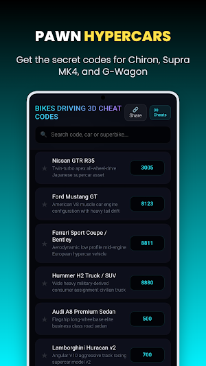Bikes Driving 3D Cheat Codes Screenshot 2