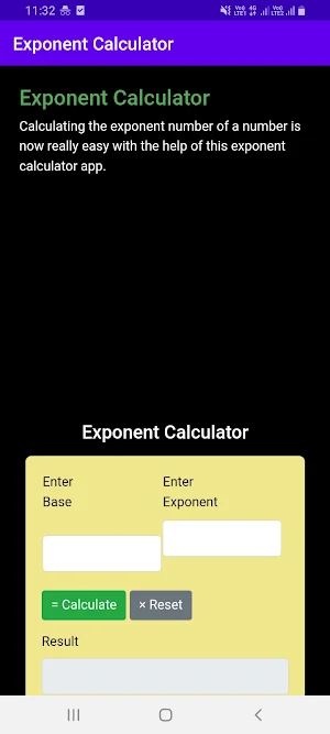 Exponent Calculator Screenshot 0
