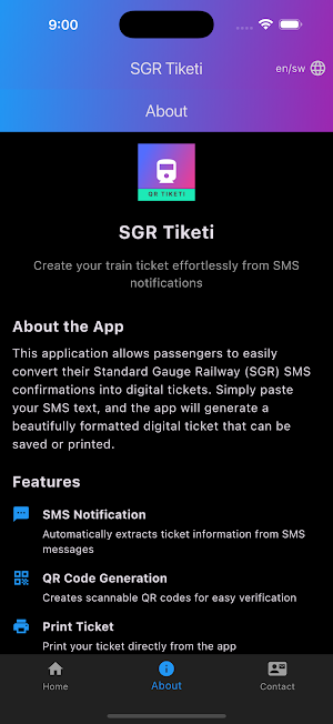 SGR SMS Tiketi Screenshot 2