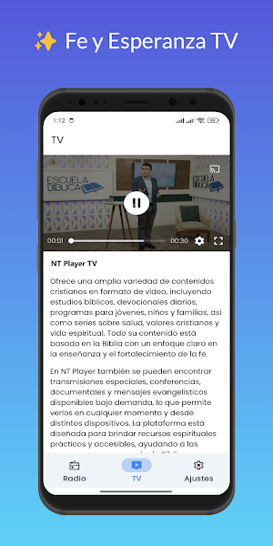 NT Player: Esperanza TV Screenshot 1