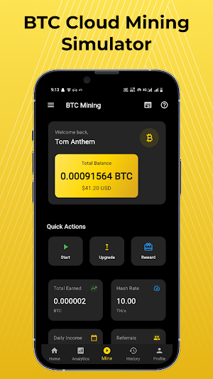BTC Cloud Mining Simulator Screenshot 1