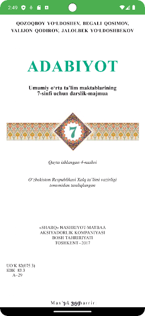 Adabiyot darsliklari Screenshot 1