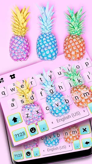 Colorful Pineapples Keyboard Theme Screenshot 1
