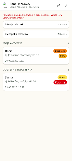 Leśne Pogotowie Transport Screenshot 1
