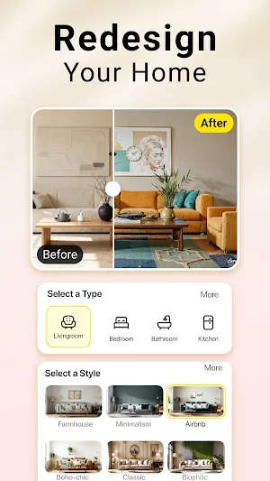 RoomDesign AI：AI Home Remodel Screenshot 1