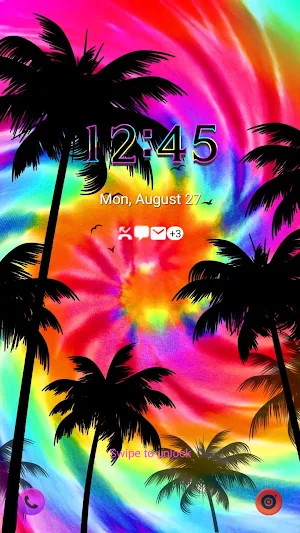 Tie Dye Palm Tree - Wallpaper Screenshot 1