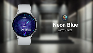 Neon Blue - watch face Screenshot 0
