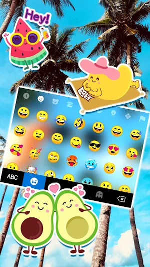 Sunglass Holiday Keyboard Background Screenshot 2
