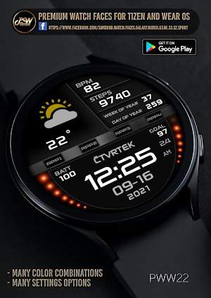 PWW22 - Sport Digi Watch Face Screenshot 1