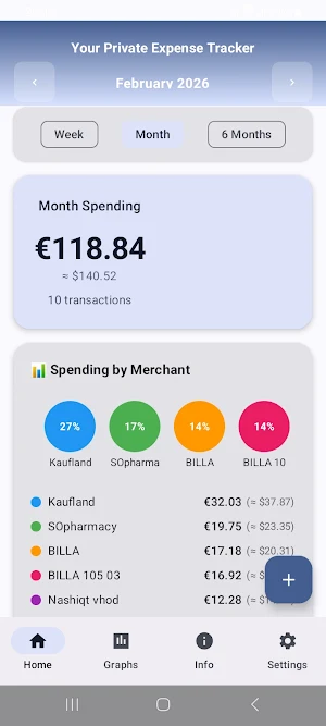 Private Expense Tracker Screenshot 0