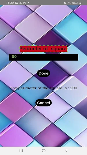 Area and Perimeter Calculator Screenshot 0