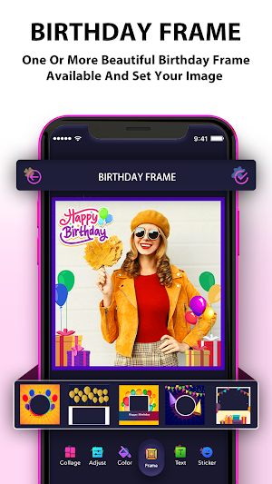 Name Photo On Birthday Cake - Birthday Photo Frame Screenshot 1
