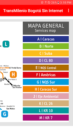 TransMilenio Bogotá (Sin Internet) Screenshot 3