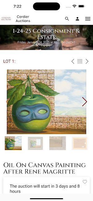 Cordier Auctions Screenshot 2