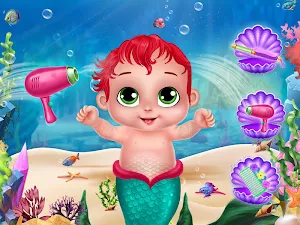 Little Mermaid Baby Care Ocean World Screenshot 2