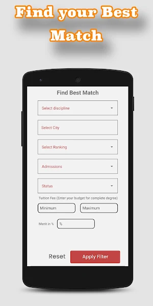 Campus Finder Find Best match Screenshot 2