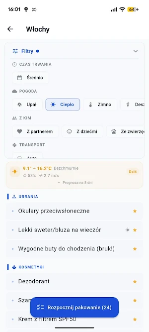 Co Zabrać? Screenshot 1