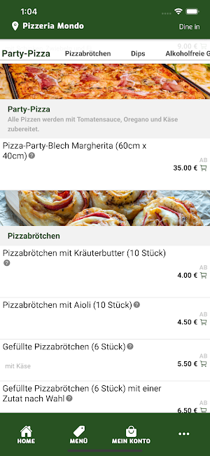 Pizzeria Mondo Remscheid Screenshot 2