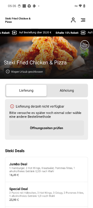 Steki Fried Chicken & Pizza Screenshot 2