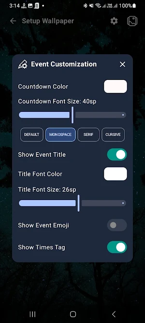Countdown Wallpaper Pro Screenshot 3