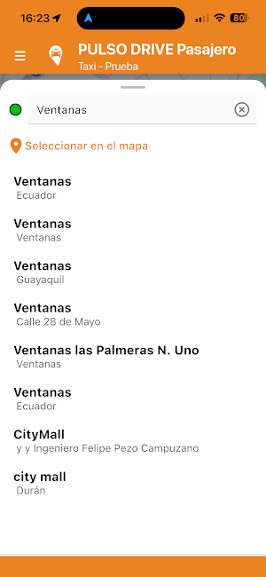 PULSO DRIVE Pasajero Screenshot 1