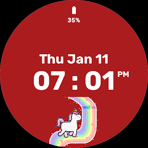 Animated Unicorn Watch Face Screenshot 3
