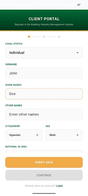 BIMS Uganda Screenshot 1