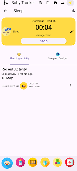 Newborn baby tracker Screenshot 1