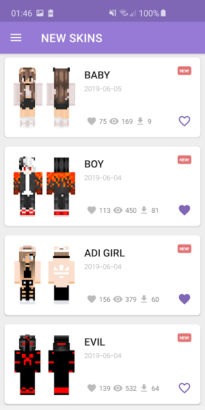 Skins for Minecraft PE 2 Screenshot 0
