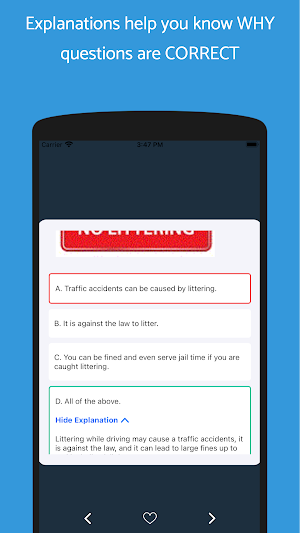 DMV Permit Practice Test 2021 Screenshot 1