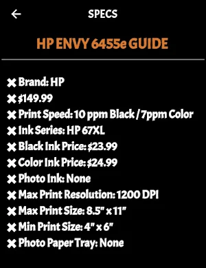 Hp envy 6455e Guide Screenshot 2