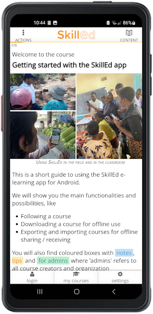 SkillEd e-learning Screenshot 1