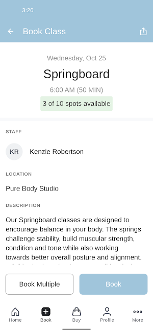 Pure Body Studio Screenshot 2
