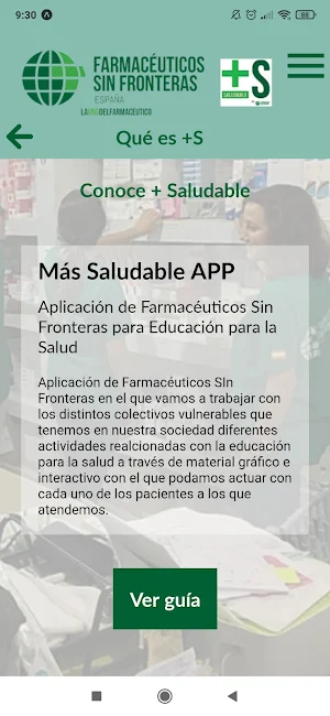 Más Saludable FSFE Screenshot 2