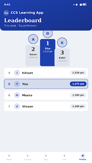 CCS Learning App Screenshot 2