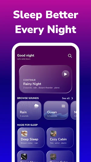 Sleep Sound Relax Music App Screenshot 0