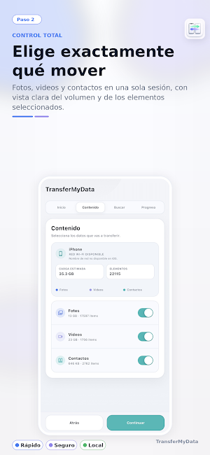 TransferMyData Screenshot 1