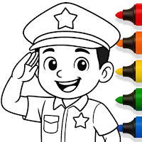 Professions Coloring Book Kids