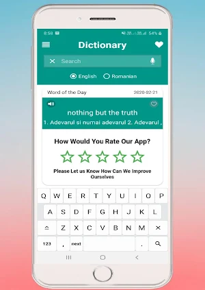 English Romanian Dictionary Screenshot 2